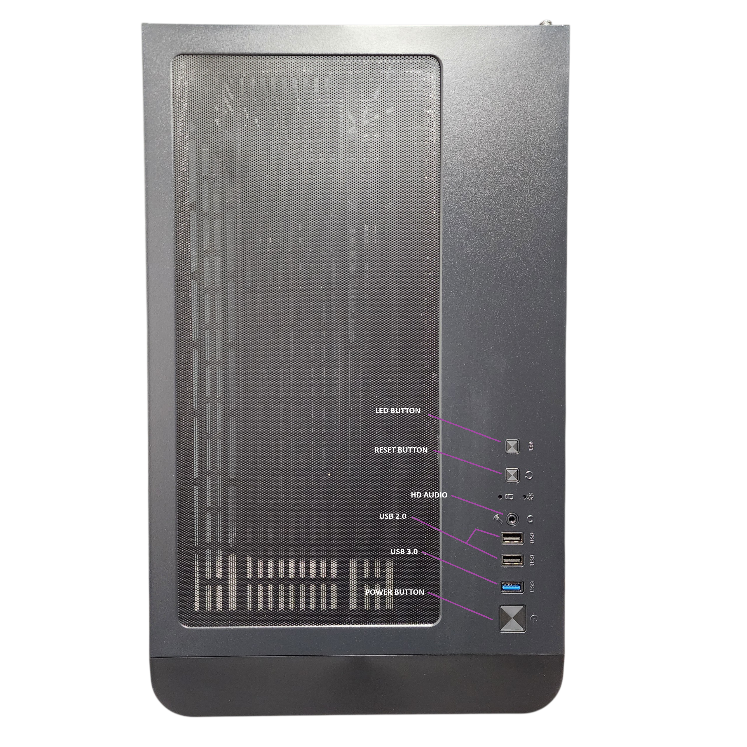 AXION Mid-Tower MATX Gaming PC Case