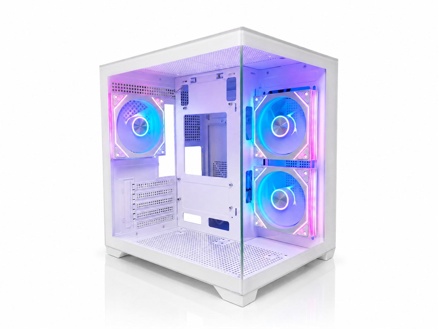 CUBEX MATX ARGB GAMING PC CASE - WHITE