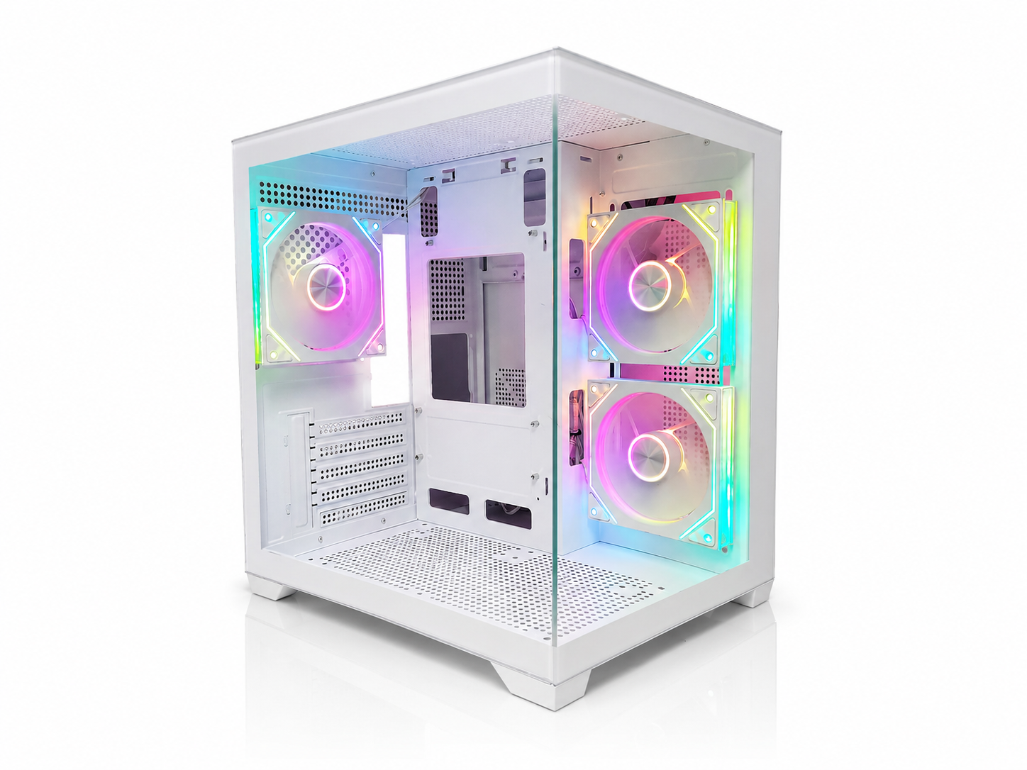 CUBEX MATX ARGB GAMING PC CASE - WHITE