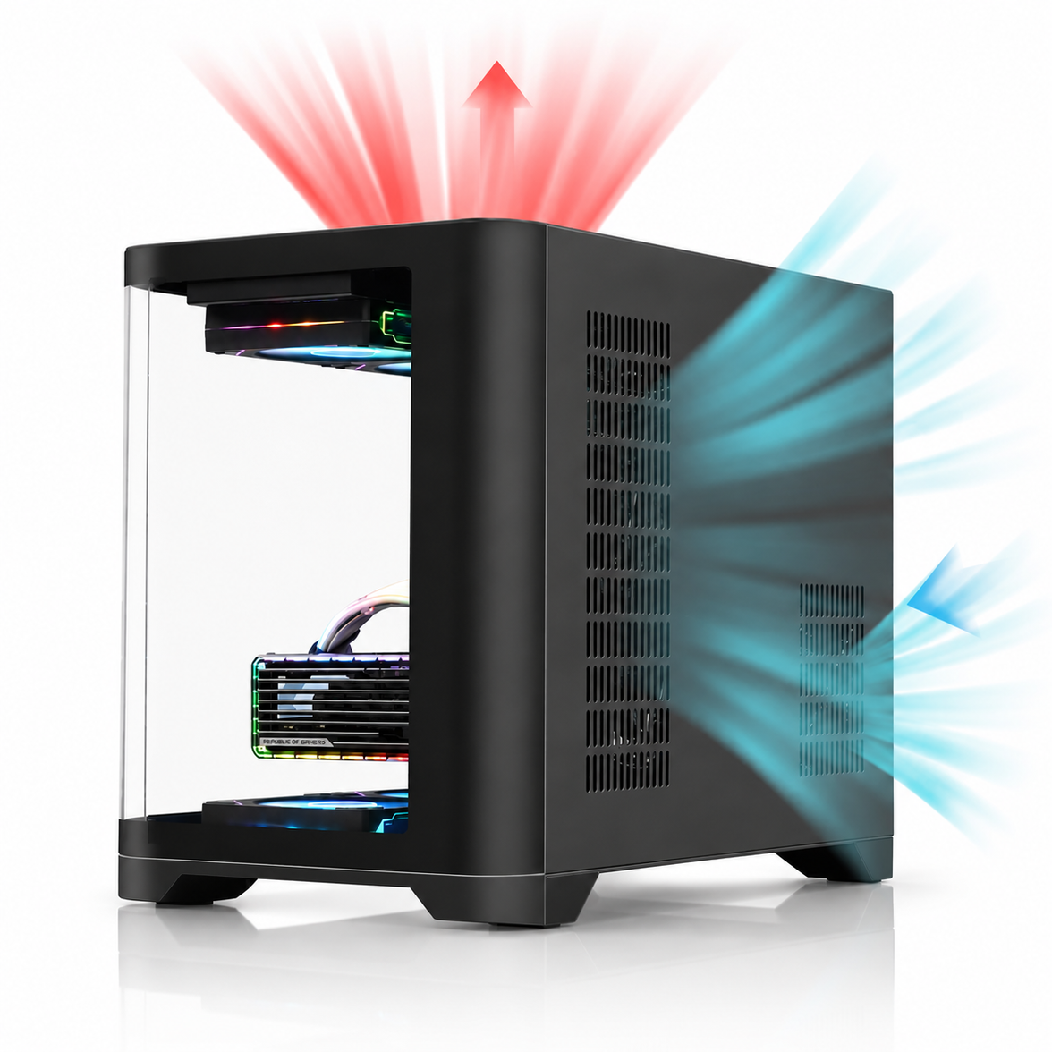 AXION Mid-Tower MATX Gaming PC Case