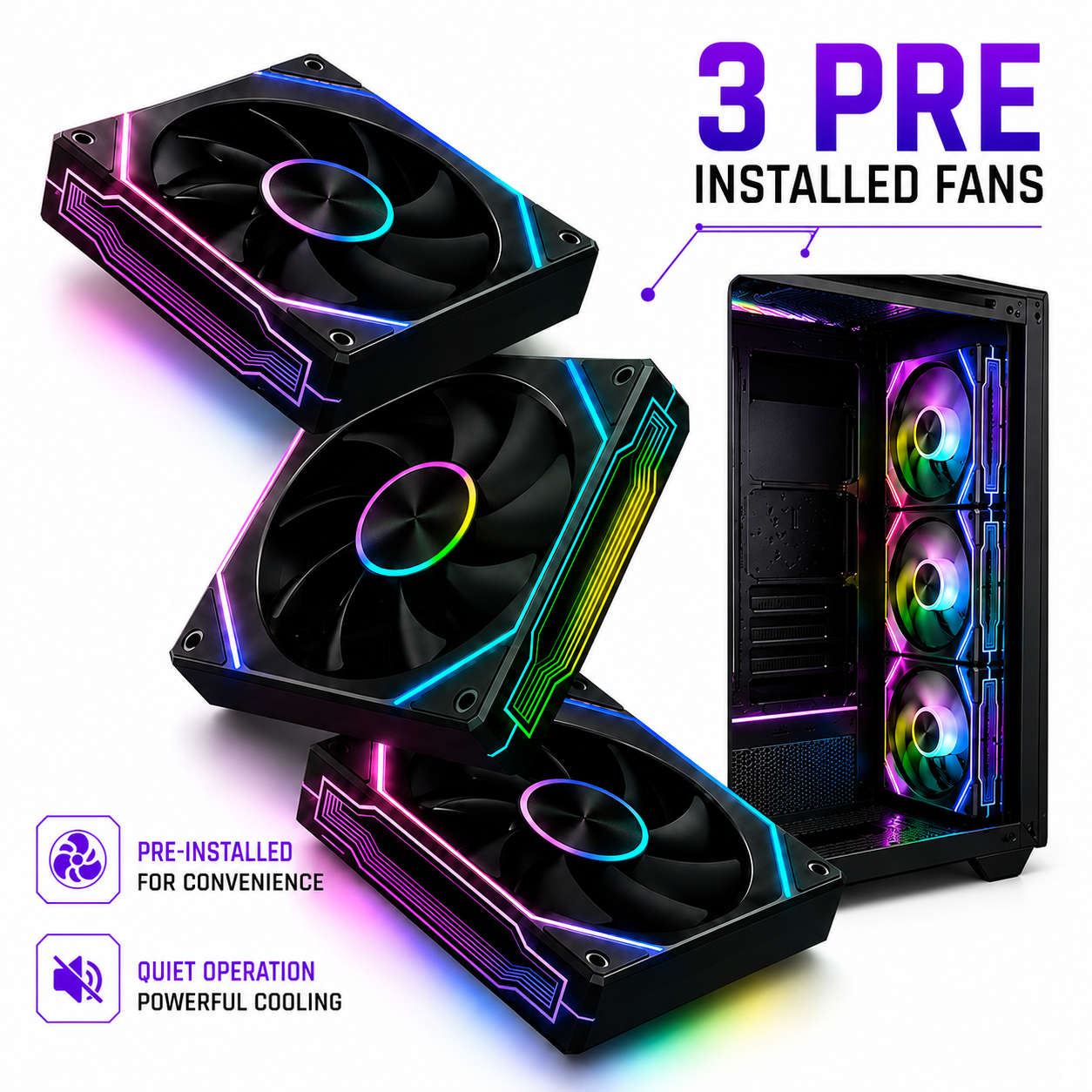 LOVINGCOOL MATX ARGB GAMING PC CASE