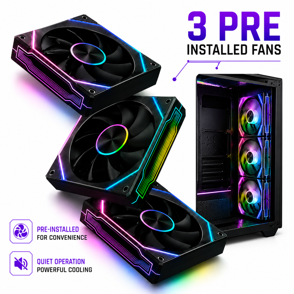 LOVINGCOOL MATX ARGB GAMING PC CASE