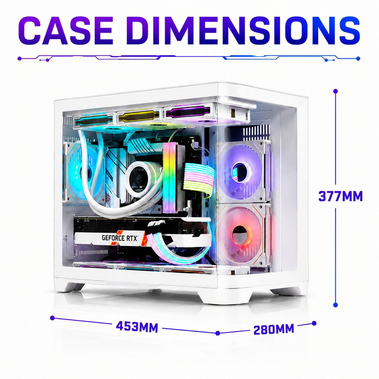 AXION Mid-Tower MATX Gaming PC Case