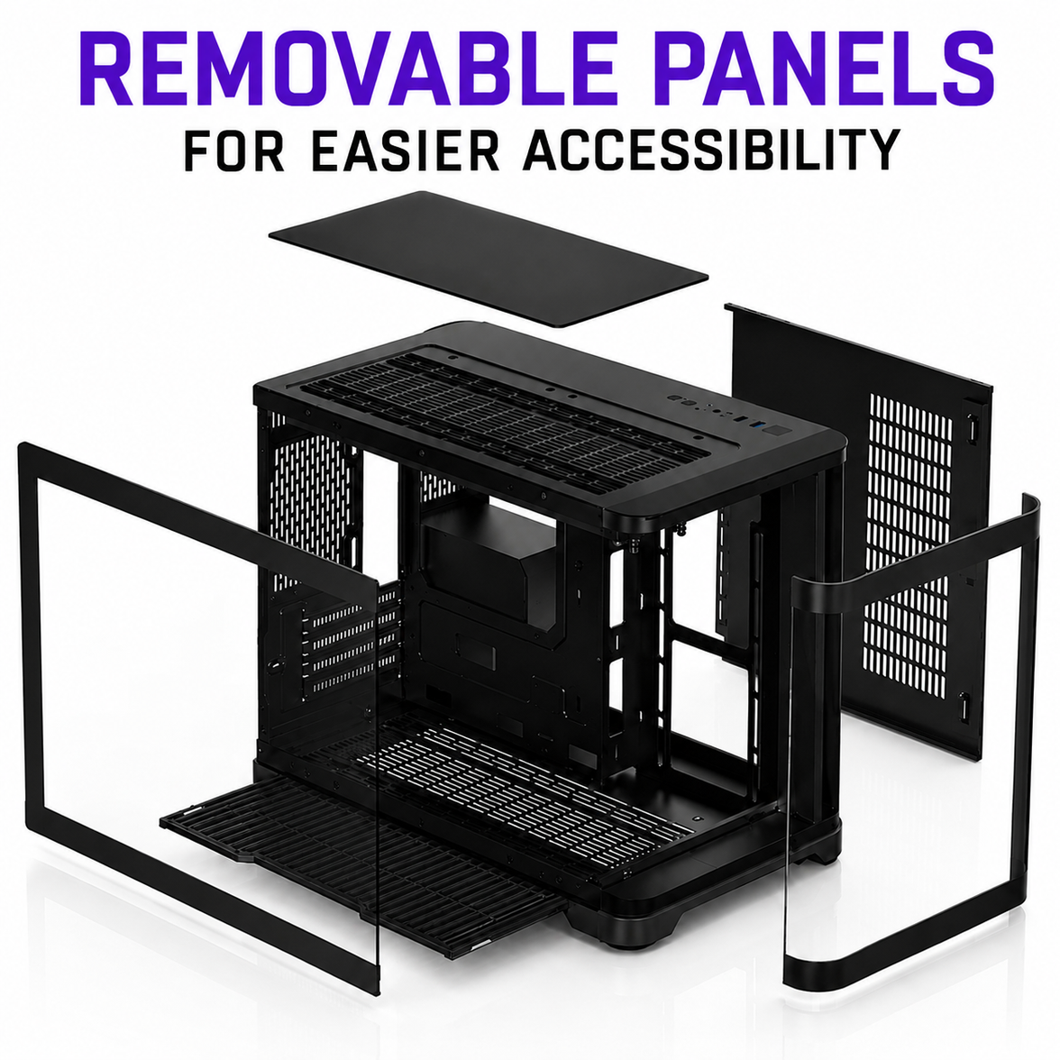 AXION Mid-Tower MATX Gaming PC Case